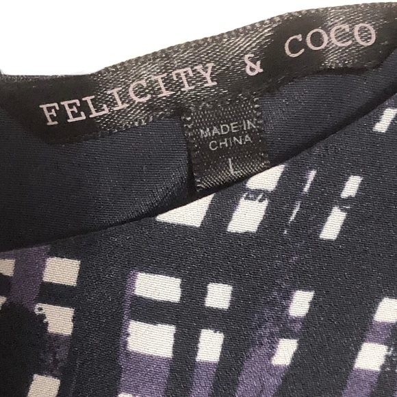 FELICITY & COCO LOLKA MULTI COLOR FIT AND FLARE DRESS SIZE L LIKE NEW - Picture 5 of 5